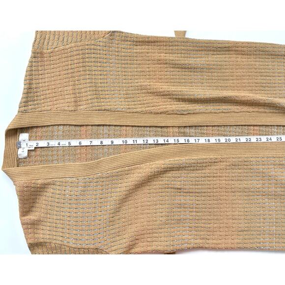 L Space Encinitas Longline Knit Cardigan Size XS Small Tan Beachy Casual Boho - Picture 14 of 15